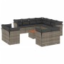 Set de sofás de jardín 12 pzas con cojines ratán sintético gris de , Conjuntos de jardín - Ref: Foro24-3223946, Precio: 766,4...