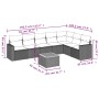 Set de sofás de jardín 8 pzas y cojines ratán sintético gris de , Conjuntos de jardín - Ref: Foro24-3224156, Precio: 468,86 €...