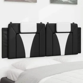 Gepolstertes Kopfteil Kunstleder schwarz weiß 120 cm von , Kopf- und Fußteile - Ref: Foro24-374786, Preis: 41,36 €, Rabatt: %