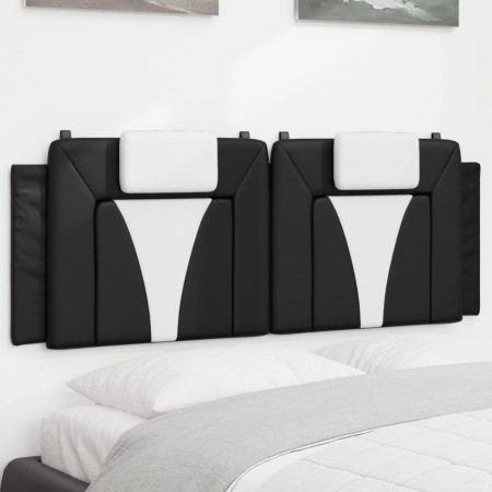 Cabecero de cama acolchado cuero sintético negro blanco 120 cm de , Cabeceros y pies de cama - Ref: Foro24-374786, Precio: 41...