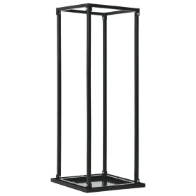 Leñero con base acero negro 37x37x113 cm de vidaXL, Bolsas y soportes de leña - Ref: Foro24-284702, Precio: 48,90 €, Descuent...
