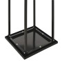 Leñero con base acero negro 37x37x113 cm de vidaXL, Bolsas y soportes de leña - Ref: Foro24-284702, Precio: 49,60 €, Descuent...