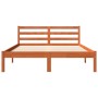 Estructura de cama madera maciza pino marrón cera 135x190 cm de , Camas y somieres - Ref: Foro24-844140, Precio: 93,07 €, Des...