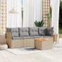 Juego de sofás jardín con cojines 5 pzas ratán sintético beige de , Conjuntos de jardín - Ref: Foro24-3223476, Precio: 286,92...