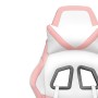 Silla gaming de masaje cuero sintético blanco y rosa de , Sillones para videojuegos - Ref: Foro24-345431, Precio: 116,72 €, D...