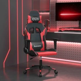 Black and red synthetic leather massage gaming chair by , Gaming chairs - Ref: Foro24-345446, Price: 116,54 €, Discount: %