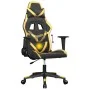 Silla gaming de masaje cuero sintético negro y dorado de , Sillones para videojuegos - Ref: Foro24-345425, Precio: 114,57 €, ...