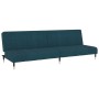 Sofá cama de 2 plazas terciopelo azul de , Sofás - Ref: Foro24-375873, Precio: 261,29 €, Descuento: %