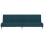 Sofá cama de 2 plazas terciopelo azul de , Sofás - Ref: Foro24-375873, Precio: 261,29 €, Descuento: %