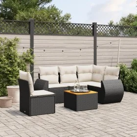 Set de sofás de jardín 6 piezas y cojines ratán sintético negro de , Conjuntos de jardín - Ref: Foro24-3257337, Precio: 382,2...