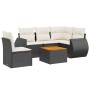 Set de sofás de jardín 6 piezas y cojines ratán sintético negro de , Conjuntos de jardín - Ref: Foro24-3257337, Precio: 381,4...