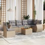Set sofás de jardín 7 piezas y cojines ratán sintético beige de , Conjuntos de jardín - Ref: Foro24-3257361, Precio: 454,19 €...
