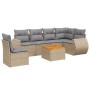 Set sofás de jardín 7 piezas y cojines ratán sintético beige de , Conjuntos de jardín - Ref: Foro24-3257361, Precio: 454,19 €...