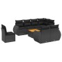 Set de sofás de jardín 8 piezas y cojines ratán sintético negro de , Conjuntos de jardín - Ref: Foro24-3257427, Precio: 617,9...