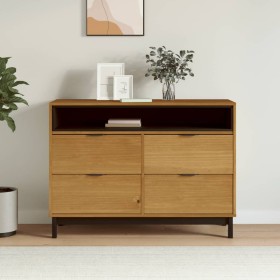 Cómoda FLAM madera maciza de pino 110x40x80 cm de , Cajoneras - Ref: Foro24-376070, Precio: 229,73 €, Descuento: %