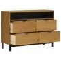 FLAM chest of drawers solid pine wood 110x40x80 cm by , Drawers - Ref: Foro24-376070, Price: 225,44 €, Discount: %