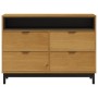 Cómoda FLAM madera maciza de pino 110x40x80 cm de , Cajoneras - Ref: Foro24-376070, Precio: 229,73 €, Descuento: %