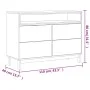 FLAM chest of drawers solid pine wood 110x40x80 cm by , Drawers - Ref: Foro24-376070, Price: 225,44 €, Discount: %