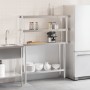 Mesa de trabajo para cocina con estante acero inox 110x30x150cm de , Restauración - Ref: Foro24-3208902, Precio: 293,80 €, De...