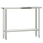 Mesa de trabajo para cocina con estante acero inox 110x30x150cm de , Restauración - Ref: Foro24-3208902, Precio: 293,80 €, De...