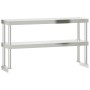 Mesa de trabajo para cocina con estante acero inox 110x30x150cm de , Restauración - Ref: Foro24-3208902, Precio: 293,80 €, De...