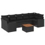 Set de sofás de jardín 8 piezas y cojines ratán sintético negro de , Conjuntos de jardín - Ref: Foro24-3224032, Precio: 521,8...