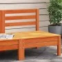 Sofá de jardín sin reposabrazos madera maciza pino marrón cera de , Sofás modulares de exterior - Ref: Foro24-837995, Precio:...