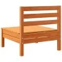 Sofá de jardín sin reposabrazos madera maciza pino marrón cera de , Sofás modulares de exterior - Ref: Foro24-837995, Precio:...