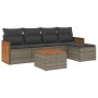Set de muebles de jardín 6 pzas y cojines ratán sintético gris de , Conjuntos de jardín - Ref: Foro24-3260009, Precio: 351,58...