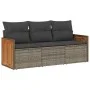 3-piece garden sofa set and gray synthetic rattan cushions by , Garden sets - Ref: Foro24-3259841, Price: 221,28 €, Discount: %