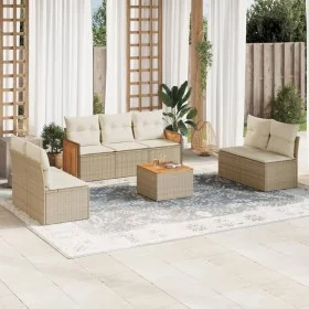 Juego de sofás de jardín con cojines beige 8 pzas ratán PE de , Conjuntos de jardín - Ref: Foro24-3259965, Precio: 535,33 €, ...