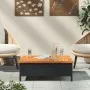 Mesa de jardín ratán y madera de acacia negro 70x70x25 cm de , Mesas de jardín - Ref: Foro24-3281629, Precio: 75,13 €, Descue...