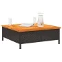 Mesa de jardín ratán y madera de acacia negro 70x70x25 cm de , Mesas de jardín - Ref: Foro24-3281629, Precio: 75,13 €, Descue...