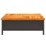 Mesa de jardín ratán y madera de acacia negro 70x70x25 cm de , Mesas de jardín - Ref: Foro24-3281629, Precio: 74,75 €, Descue...