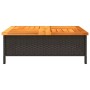 Mesa de jardín ratán y madera de acacia negro 70x70x25 cm de , Mesas de jardín - Ref: Foro24-3281629, Precio: 74,75 €, Descue...