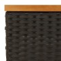 Mesa de jardín ratán y madera de acacia negro 70x70x25 cm de , Mesas de jardín - Ref: Foro24-3281629, Precio: 74,75 €, Descue...