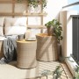 Mesas auxiliares jardín 2 pzas superficie de madera ratán beige de , Mesas de jardín - Ref: Foro24-366290, Precio: 139,43 €, ...