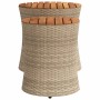 Mesas auxiliares jardín 2 pzas superficie de madera ratán beige de , Mesas de jardín - Ref: Foro24-366290, Precio: 139,43 €, ...