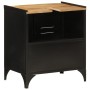 Armario de lavabo de baño hierro y madera mango 55x35x60 cm de , Muebles de baño - Ref: Foro24-358564, Precio: 181,04 €, Desc...