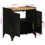Armario de lavabo de baño hierro y madera mango 55x35x60 cm de , Muebles de baño - Ref: Foro24-358564, Precio: 181,04 €, Desc...