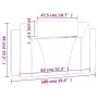 Gepolstertes Bettkopfteil aus Cappuccino-Kunstleder, 100 cm von , Kopf- und Fußteile - Ref: Foro24-374778, Preis: 39,43 €, Ra...