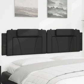 Cabecero de cama acolchado cuero sintético negro 200 cm de , Cabeceros y pies de cama - Ref: Foro24-374814, Precio: 66,80 €, ...