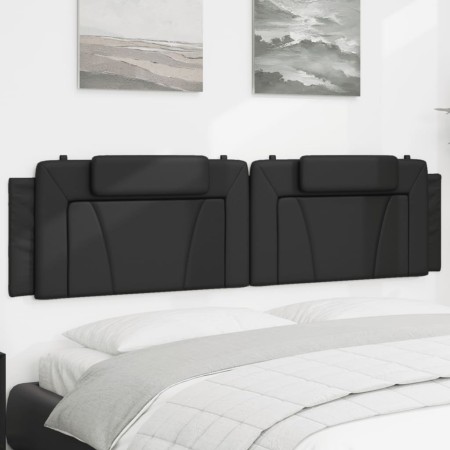Cabecero de cama acolchado cuero sintético negro 200 cm de , Cabeceros y pies de cama - Ref: Foro24-374814, Precio: 71,45 €, ...