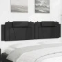 Black synthetic leather padded bed headboard 200 cm by , Headboards and footboards - Ref: Foro24-374814, Price: 66,80 €, Disc...
