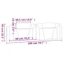 Black synthetic leather padded bed headboard 200 cm by , Headboards and footboards - Ref: Foro24-374814, Price: 66,80 €, Disc...