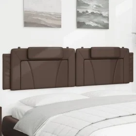 Cabecero de cama acolchado cuero sintético marrón 200 cm de , Cabeceros y pies de cama - Ref: Foro24-374816, Precio: 60,27 €,...