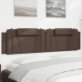 Cabecero de cama acolchado cuero sintético marrón 200 cm de , Cabeceros y pies de cama - Ref: Foro24-374816, Precio: 61,21 €,...