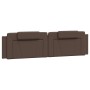 Cabecero de cama acolchado cuero sintético marrón 200 cm de , Cabeceros y pies de cama - Ref: Foro24-374816, Precio: 61,21 €,...