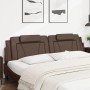 Cabecero de cama acolchado cuero sintético marrón 200 cm de , Cabeceros y pies de cama - Ref: Foro24-374816, Precio: 61,21 €,...