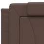 Cabecero de cama acolchado cuero sintético marrón 200 cm de , Cabeceros y pies de cama - Ref: Foro24-374816, Precio: 61,21 €,...